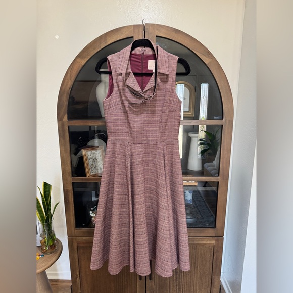 Gal Meets Glam Purple Plaid Midi Dress - Picture 2 of 6